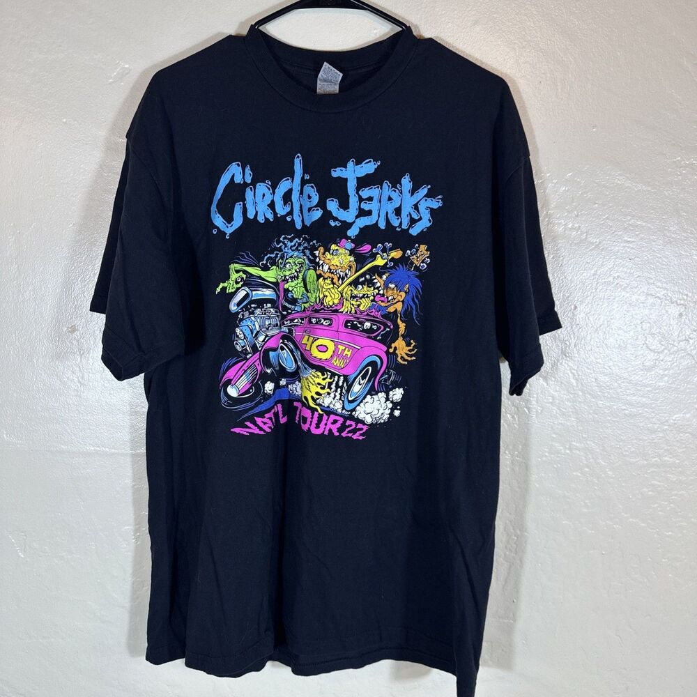 Circle Jerks Natl Tour 2022 XL Black T Shirt Men’s 40th Anniversary Punk Lives